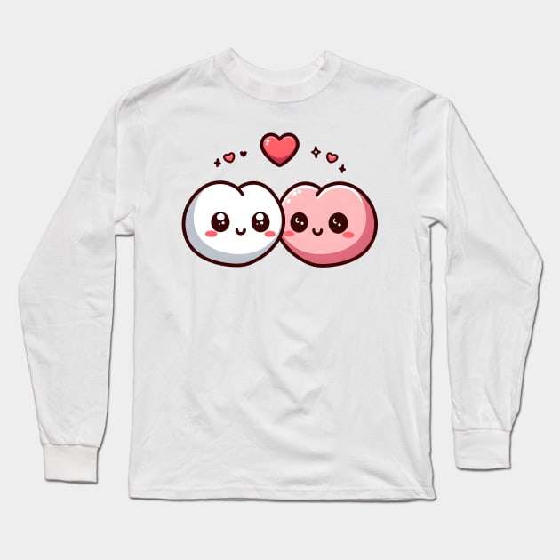 Valentine's Cartoon Delights T-Shirt Long Sleeve T-Shirt by ragil_studio